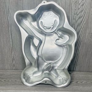 Vintage 93 Barney The Dinosaur Aluminum Cake Mold Pan lyons wall art decoration